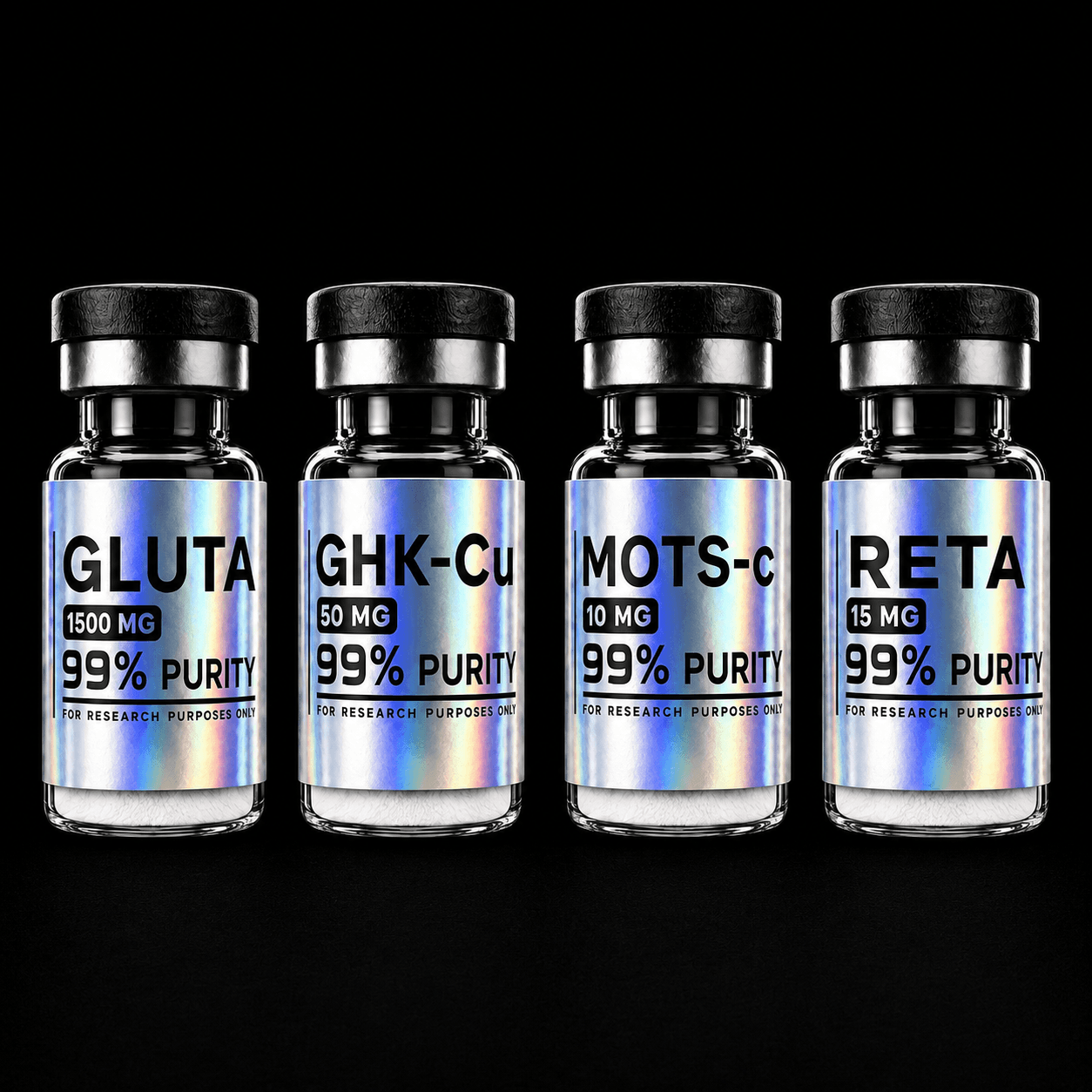 Elite Stack — Retatrutide, GHK-Cu, MOTS-c, Glutathione